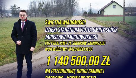 Sońsk wyremontuje ważną drogę. Gmina pozyskała ponad milion 
