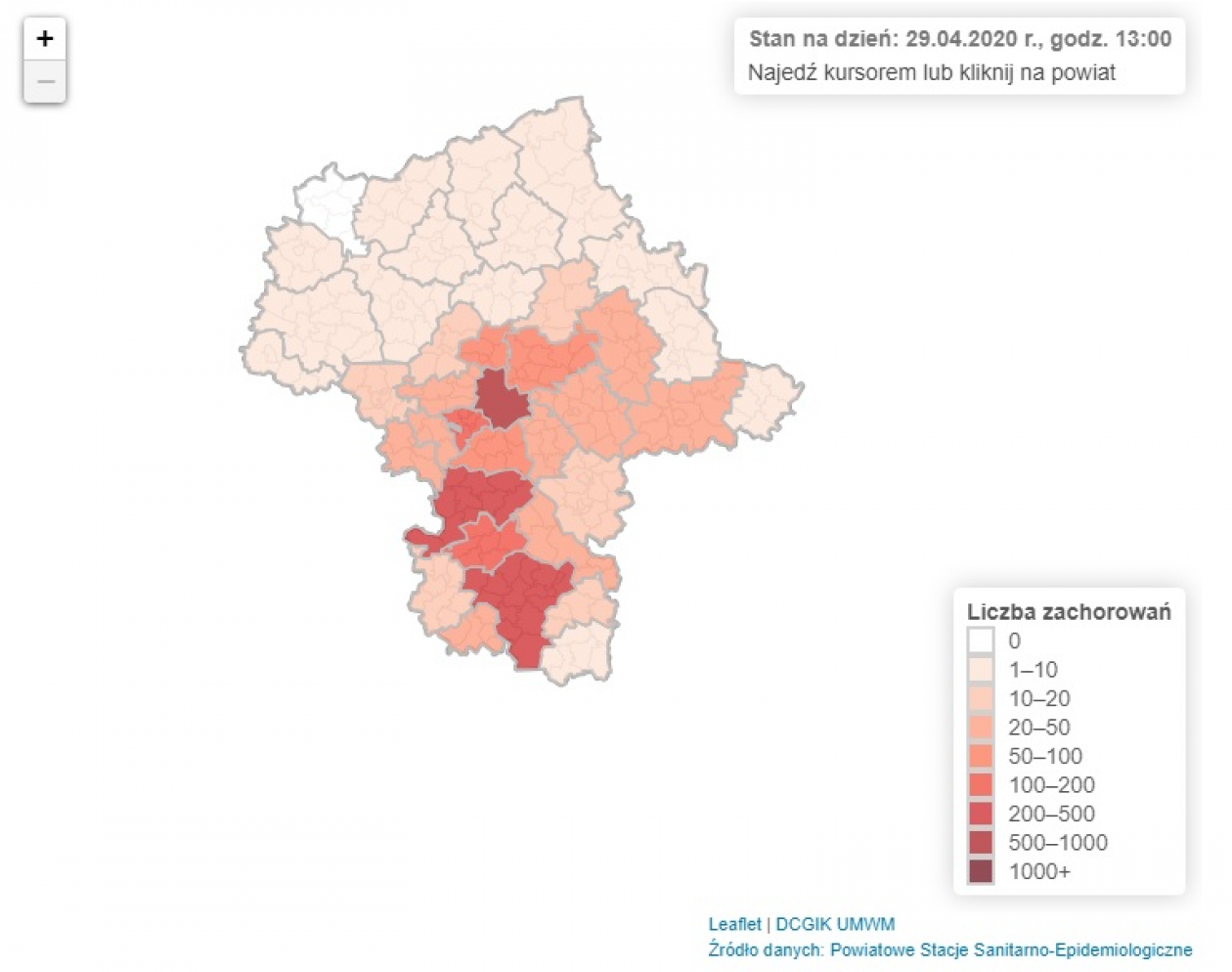 Koronawirus. Mazowsze publikuje mapę interaktywną