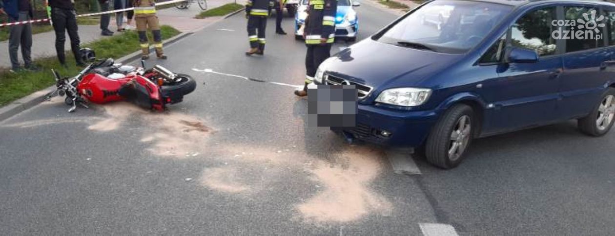 Motocyklista ranny na Płońskiej
