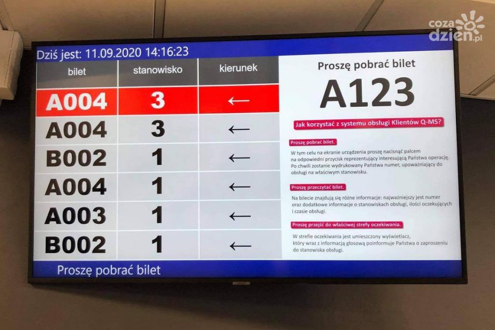 System kolejkowy w starostwie już działa