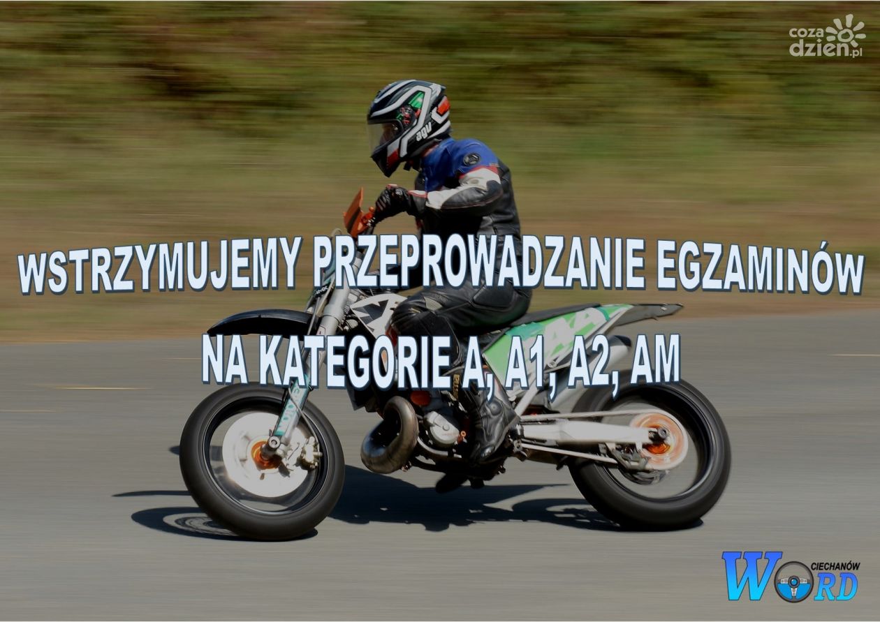 WORD wstrzymuje egzaminy na jednoślady