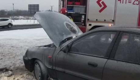 Pożar osobówki na Wojska Polskiego