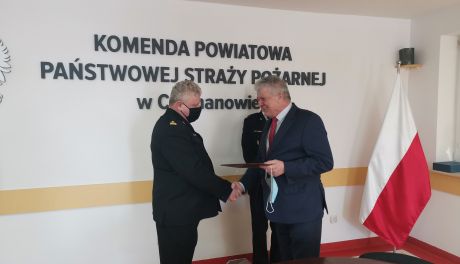 Pożegnanie ze służbą ciechanowskiego strażaka