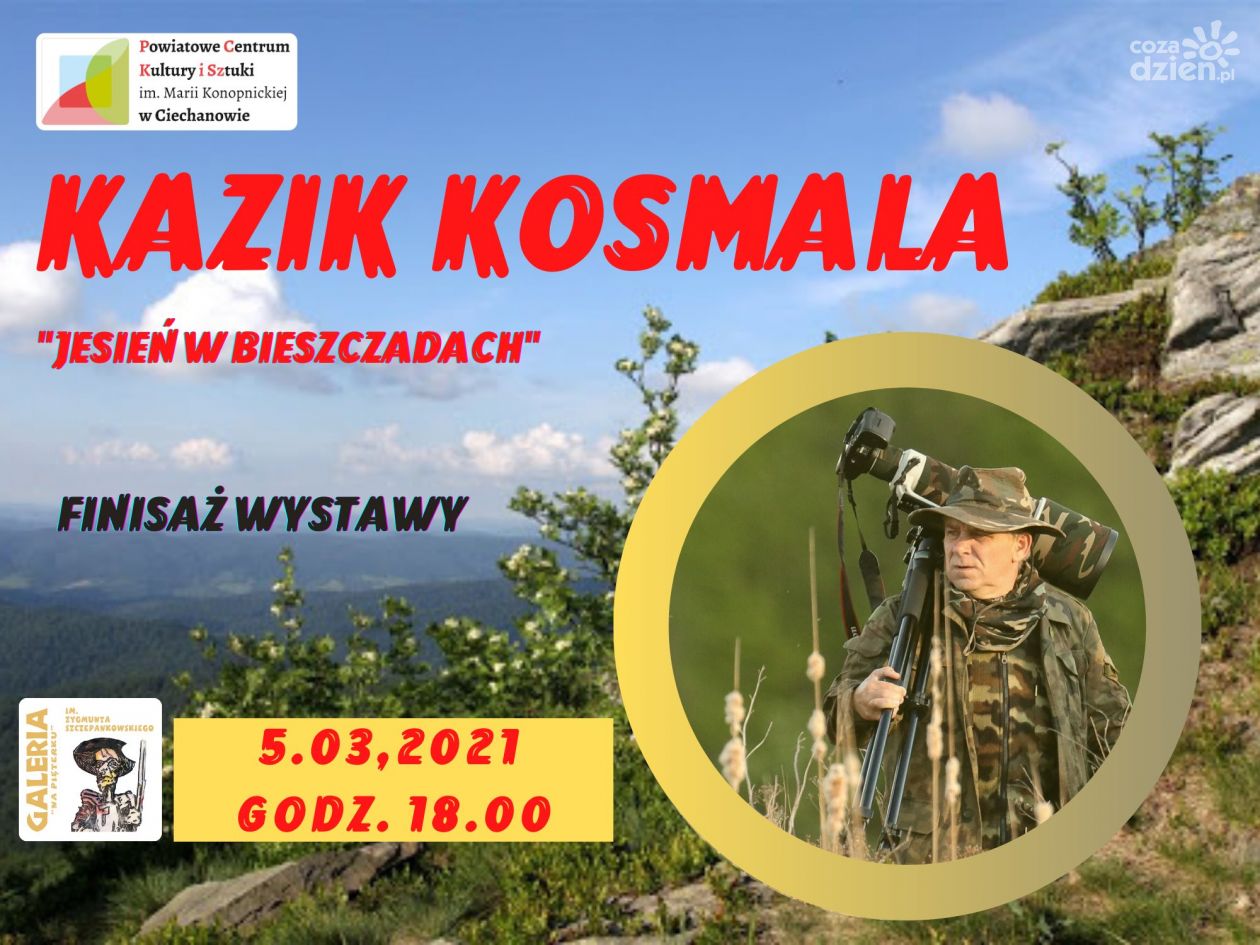 „Jesień w Bieszczadach”. Finisaż wystawy Kazika Kosmali