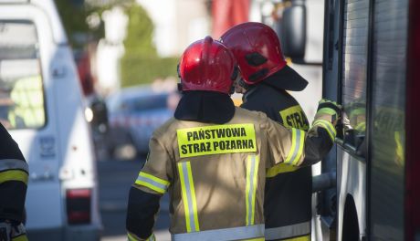 Paliło się składowisko opon w Przasnyszu. Pożar udało się opanować