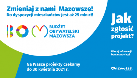 Dwa tygodnie na zgłaszanie projektów do Budżetu Obywatelskiego Mazowsza