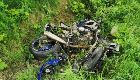 Groźnie w Łopacinie, ranny motocyklista (zdjęcia)