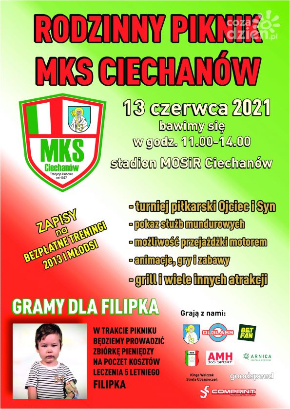 W Ciechanowie zagrają dla Filipka