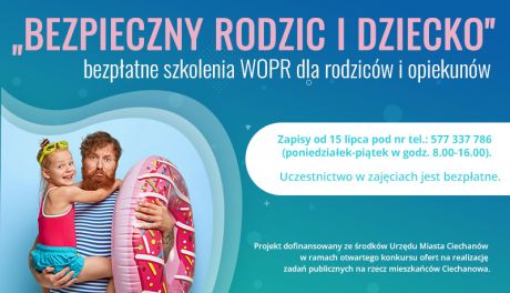 Bezpłatne szkolenia WOPR "Bezpieczny rodzic i dziecko” 
