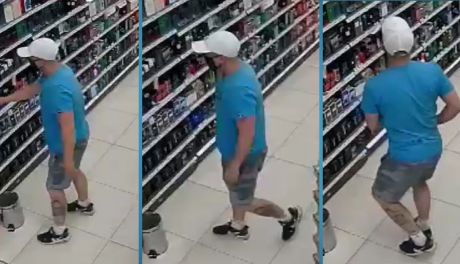 Ukradł perfumy na oczach kamer