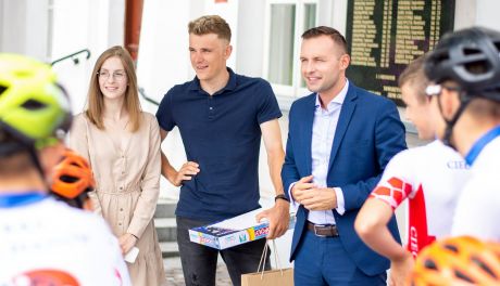 Zanim wyleci do Tokio spotkał się z prezydentem Ciechanowa!
