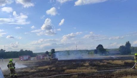 Płoną pola, ścierniska, słoma i sprzęt rolniczy