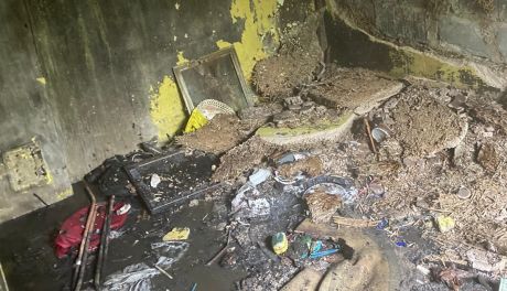 Pożar na Palińskiego, palił się budynek gospodarczy