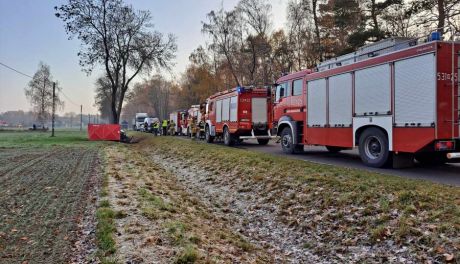 Tragedia pod Nasielskiem, kierowca spłonął w aucie