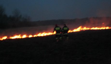 Niebezpiecznie w Dąbku, spłonęło kilkaset bel słomy 