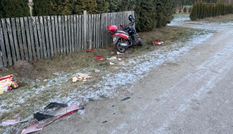 Groźny wypadek w Ogonowie, ranna motorowerzystka