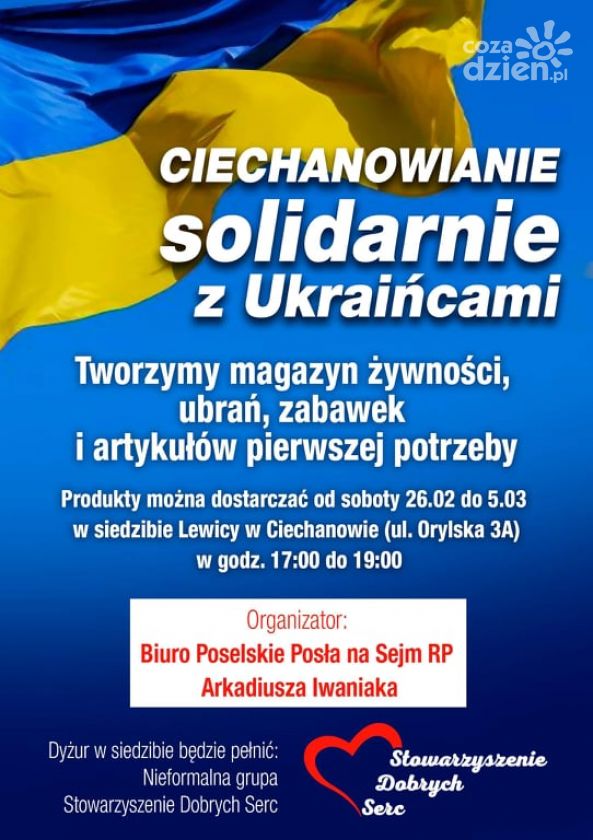 Ciechanowianie solidarnie z Ukraińcami