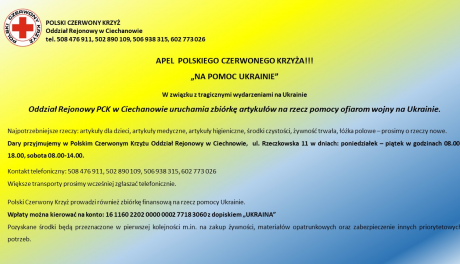 Ciechanowski PCK apeluje