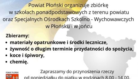 W materialną pomoc Ukrainie włączył się Powiat Płoński