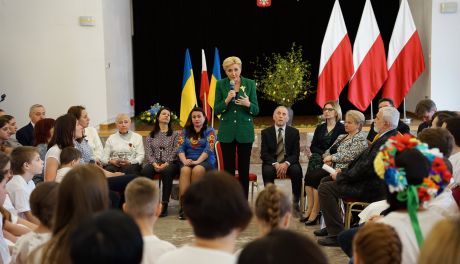 Pierwsza Dama w Pułtusku, odwiedziła uchodźców