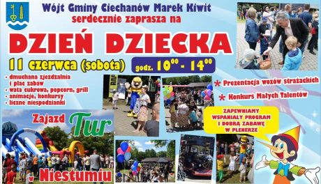 Oby pogoda dopisała. W sobotę festyn z okazji Dnia Dziecka przygotowywany przez Gminę Ciechanów