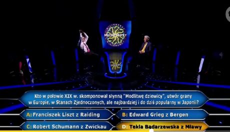 Finałowe pytanie programu „Milionerzy” dotyczyło kompozytorki z Mławy