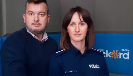 Nadkomisarz Jolanta Bym z Komendy Powiatowej Policji w Ciechanowie w Radiu Rekord