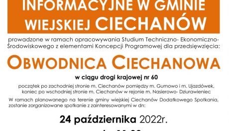 Temat obwodnicy Ciechanowa powraca. Spotkanie informacyjne tym razem w Ujazdówku