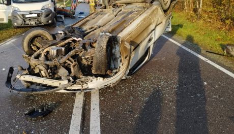 Poważne zdarzenie drogowe na DW 544 w Przasnyszu. Jedna osoba trafiła do szpitala