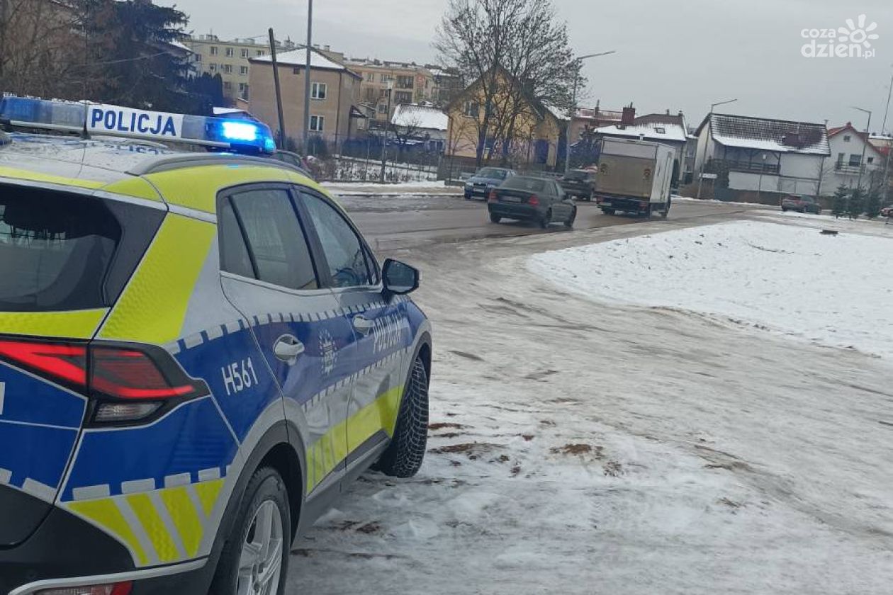Ślisko w ciechanowskim