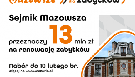 Ruszył nabór do programu „Mazowsze dla zabytków”
