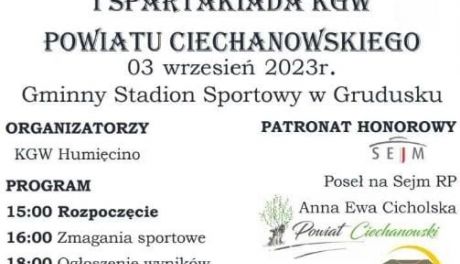 Po raz pierwszy w powiecie ciechanowskim. W Grudusku odbędzie się Spartakiada Kół Gospodyń Wiejskich