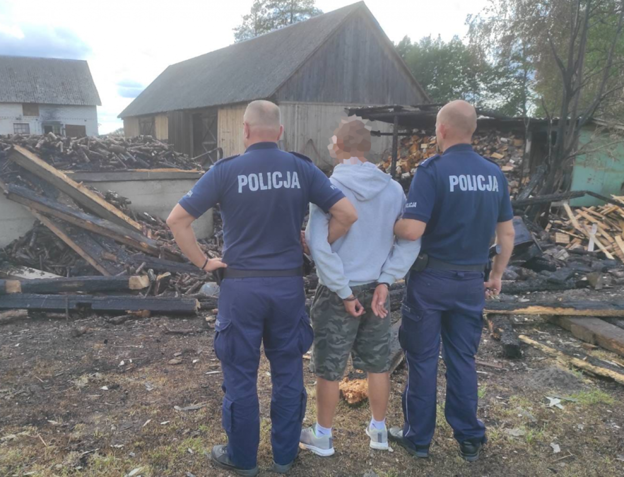 Podpalacz w rękach policji