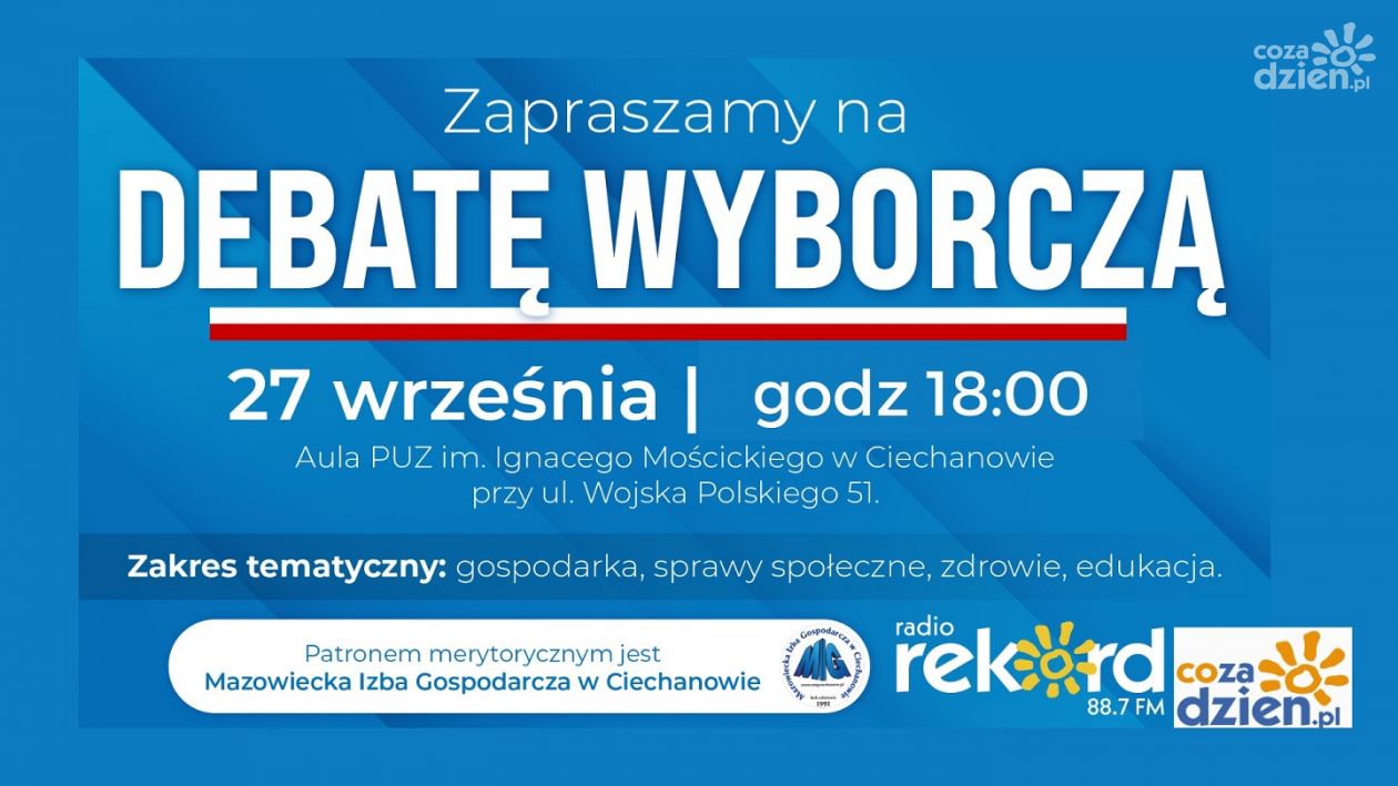 Debata kandydatów do sejmu w Ciechanowie