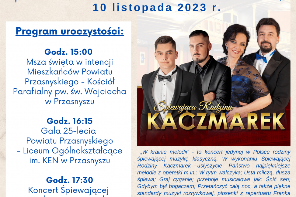 25 lat Powiatu Przasnyskiego - wspólne świętowanie jubileuszu