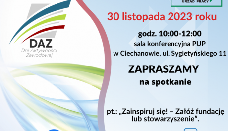 "Zainspiruj się! - Załóż fundację lub stowarzyszenie" w ramach Dni Aktywności Zawodowej 