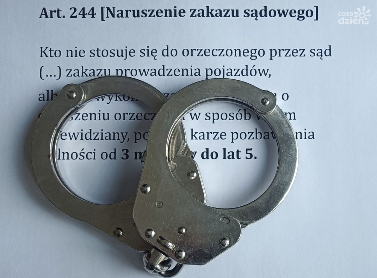 Kierowca wiedział, że ma trzy zakazy