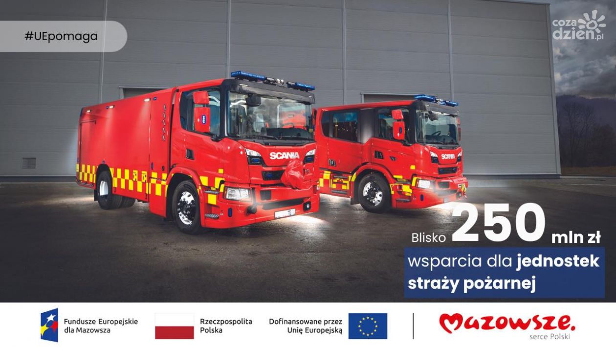 Blisko 250 mln złotych dofinansowania dla OSP 