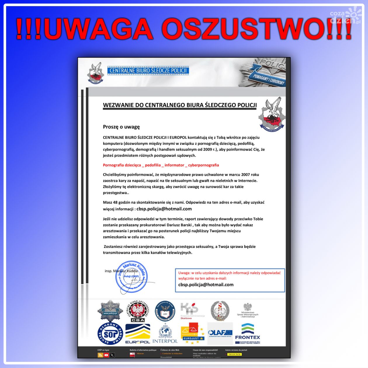 Uważaj na podejrzane e-maile