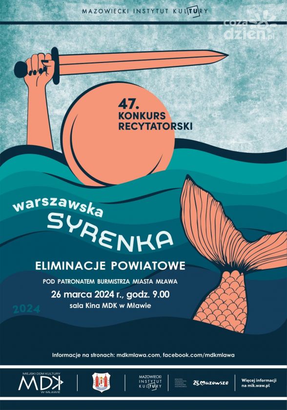 Kolejna edycja Konkursu Recytatorskiego “Warszawska Syrenka” rusza w Mławie! 