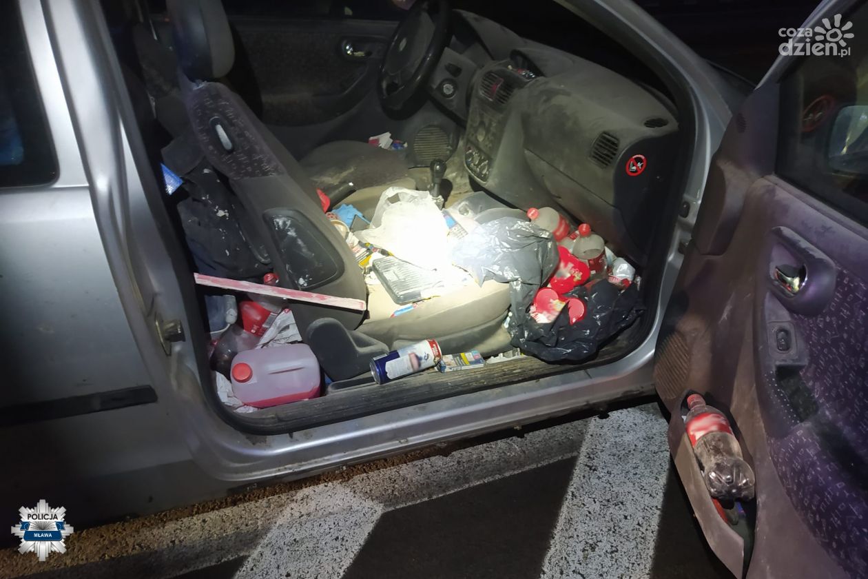 Policja Mława: kierowca miał problemy z kontrolowaniem pojazdu