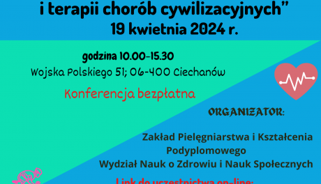 Aktywność fizyczna jako klucz do zdrowia - Bezpłatna konferencja naukowa w Ciechanowie