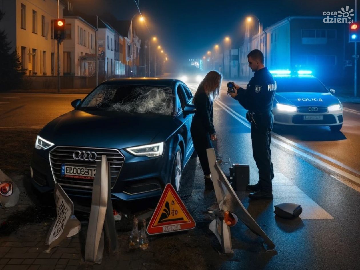 Uderzyła w barierki ochronne
