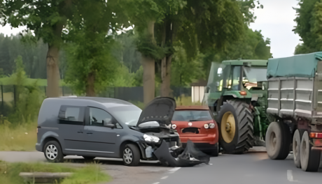 Wypadek w Kicinie - cztery osoby ranne na krajowej "pięćdziesiątce"