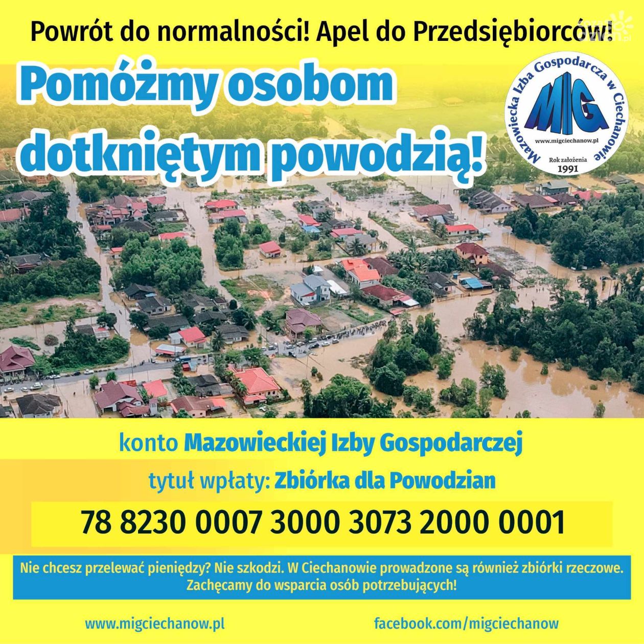 Pomóżmy osobom dotkniętym powodzią!