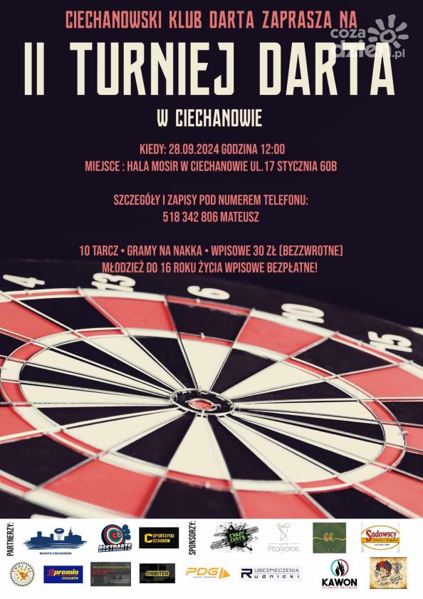 Nie przegap II Turnieju Darta w Ciechanowie! 