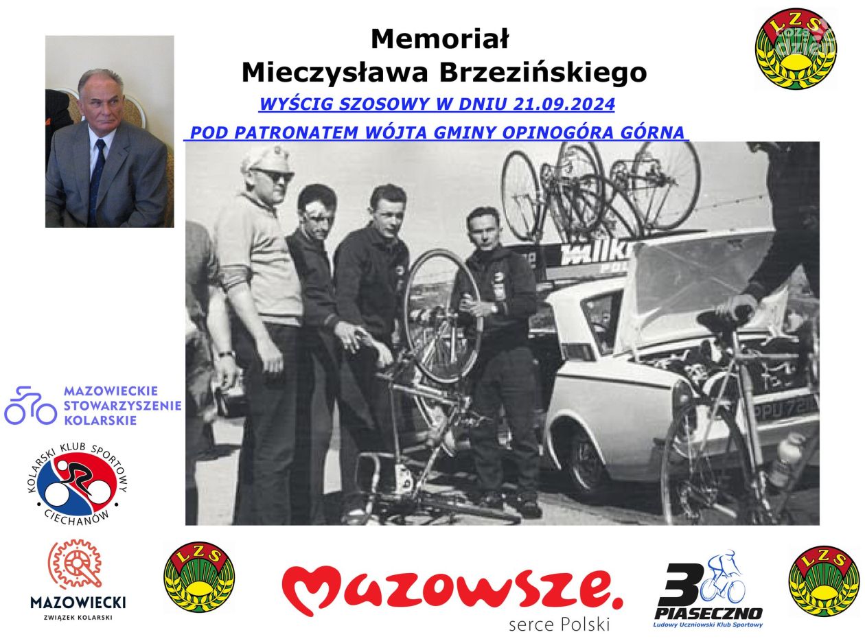 Memoriał Mieczysława Brzezińskiego - Wyścig Szosowy w Opinogórze!