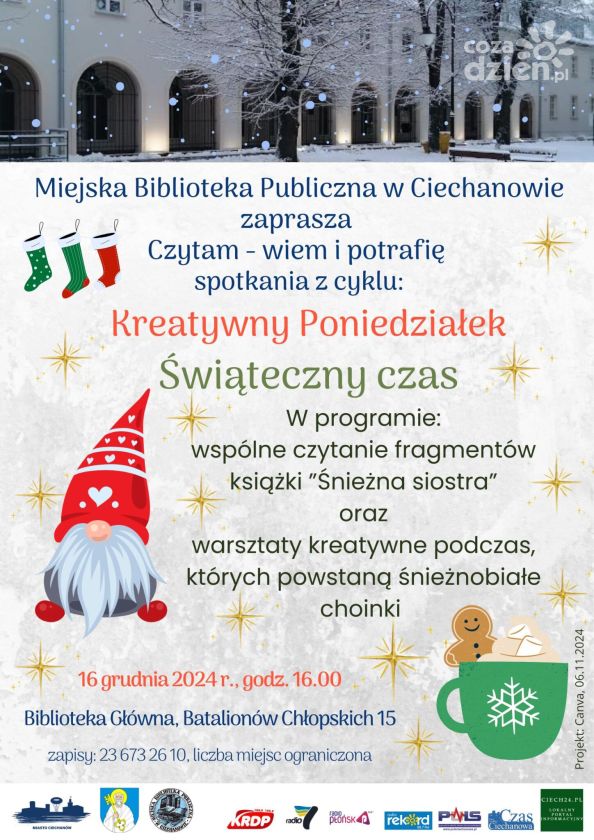Świąteczny klimat w Bibliotece Głównej – zajęcia dla dzieci już 16 grudnia!