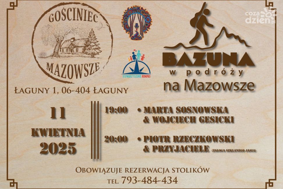 Muzyczny wieczór "Bazuna w podróży na Mazowsze" w Gościńcu Mazowsze