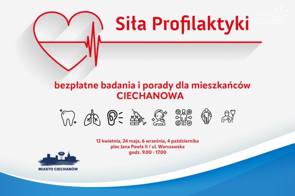 Ciechanów promuje zdrowie – bezpłatne badania i porady medyczne na czterech wydarzeniach w 2025 roku